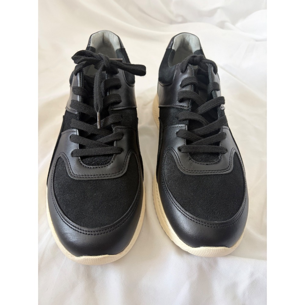 Everlane The Tread Trainer Sneakers Black Leather Suede Low Top Mens 9 Womens 11